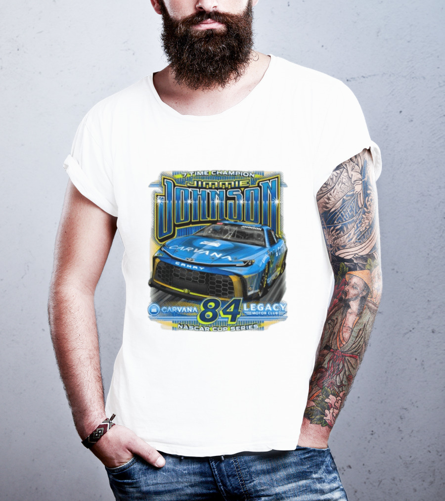 7 Time Champion Jimmie Johnson Carvana 84 Legacy Motor Club Nascar Cup Series T-Shirt