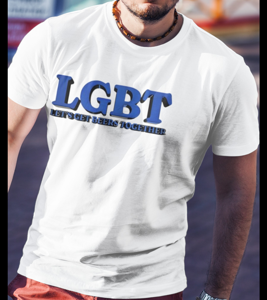 LGBT Let's Get Beers Together Blue T-Shirt