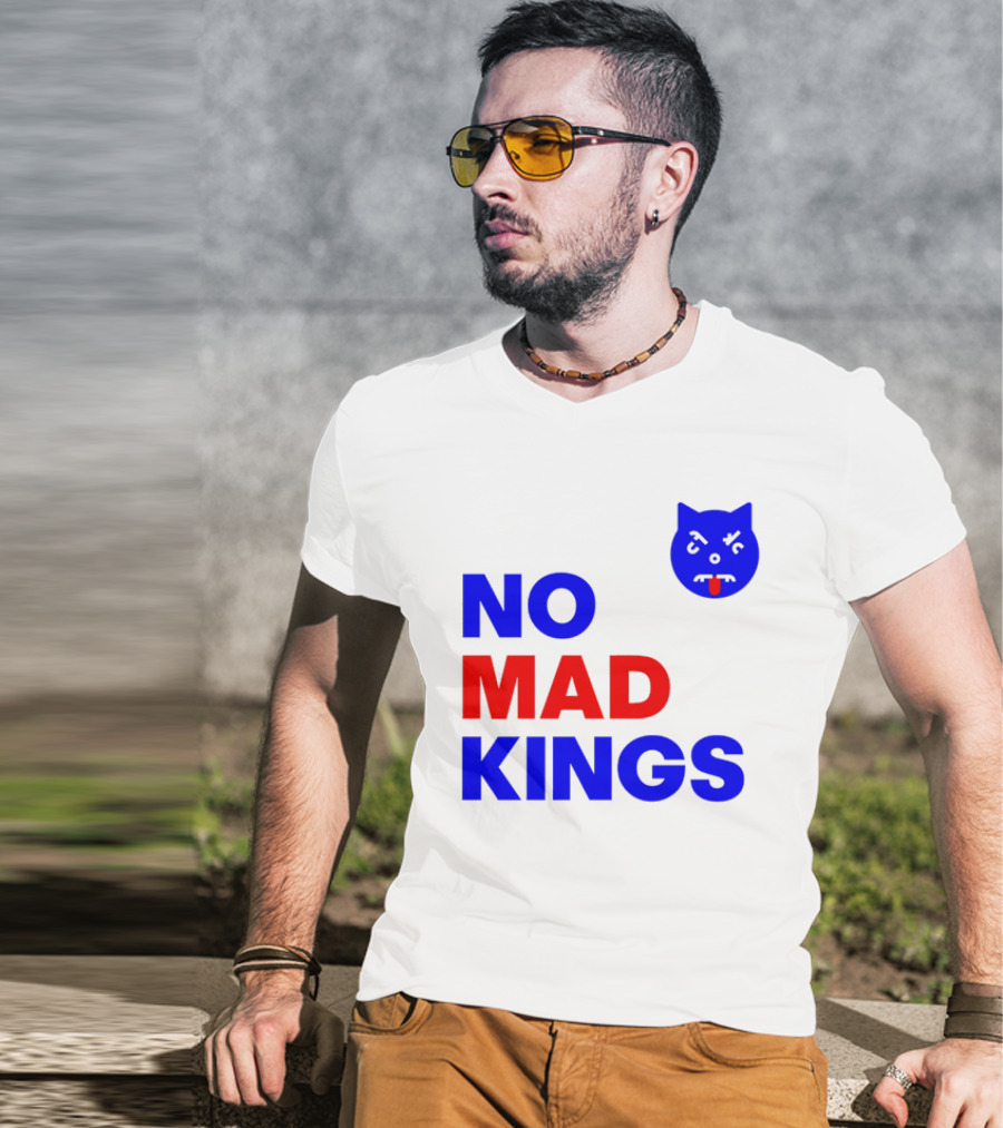 Nomad Kings Blue Red Cat Face T-Shirt