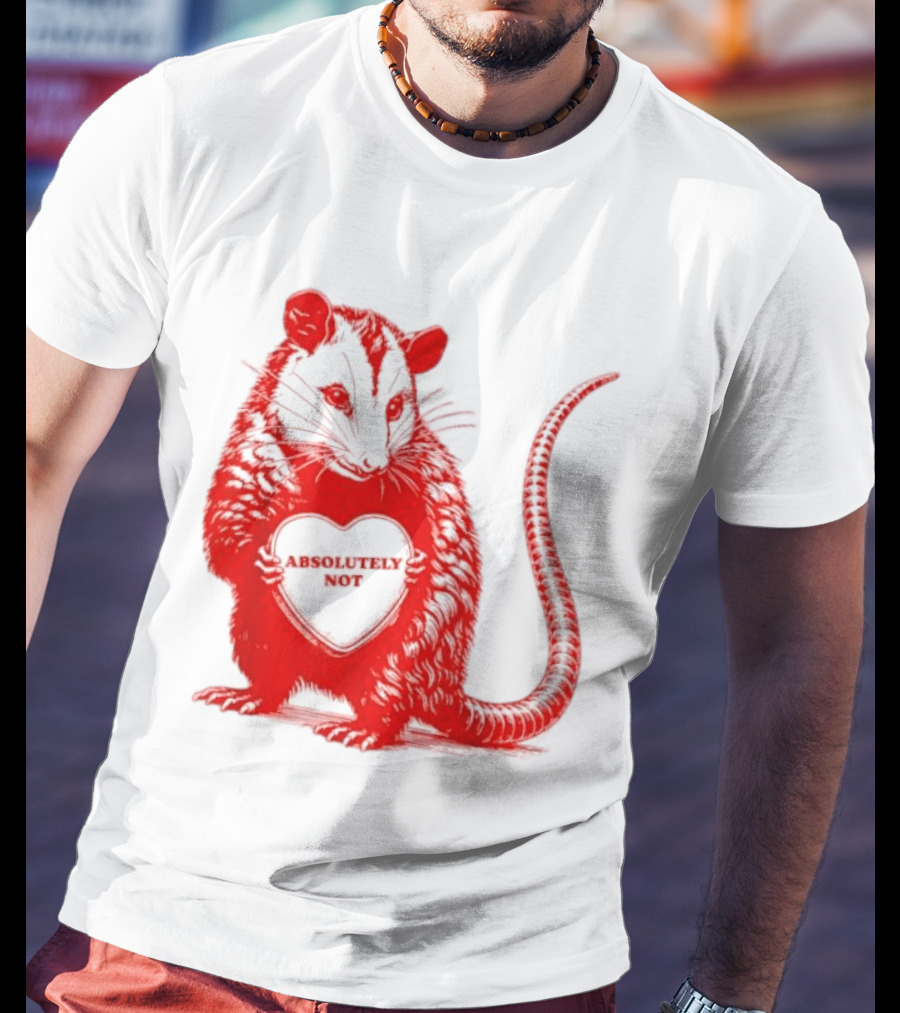 Absolutely Not Valentine Opossum Heart T-Shirt
