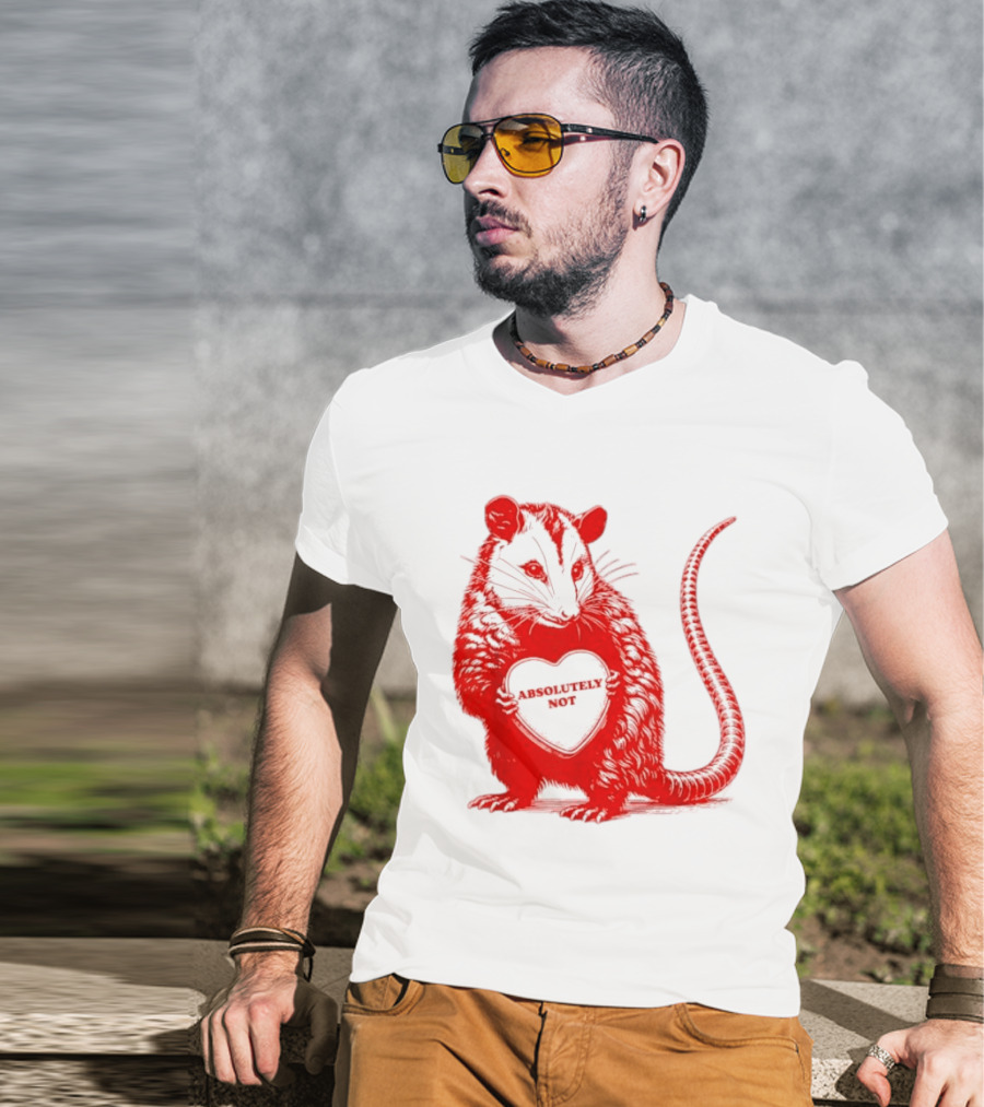 Absolutely Not Valentine Opossum Heart T-Shirt