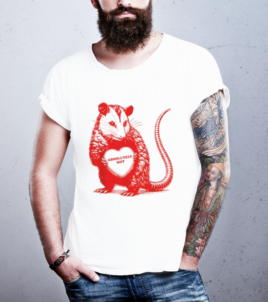 Absolutely Not Valentine Opossum Heart T-Shirt