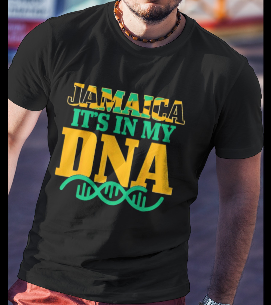 Jamaica It's In My DNA Jamaican Flag Pride Heritage T-Shirt