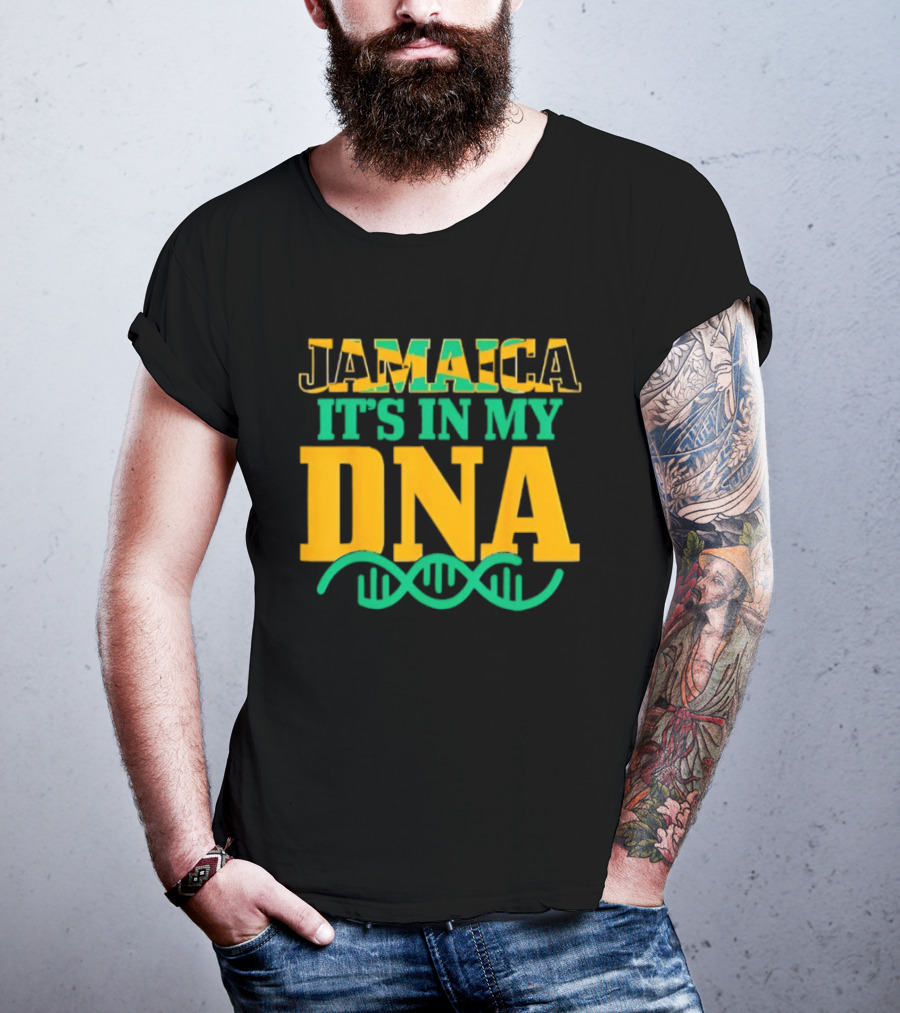 Jamaica It's In My DNA Jamaican Flag Pride Heritage T-Shirt