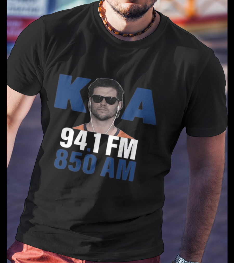 Jarrett Stidham KOA 94.1 FM 850 AM Denver Broncos T-Shirt