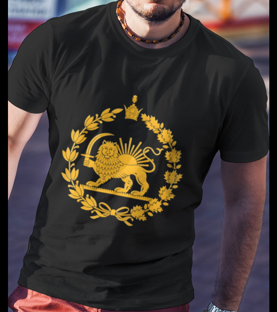 Lion And Sun Iran Persian Flag Shir O Khorshid Symbol Heritage T-Shirt