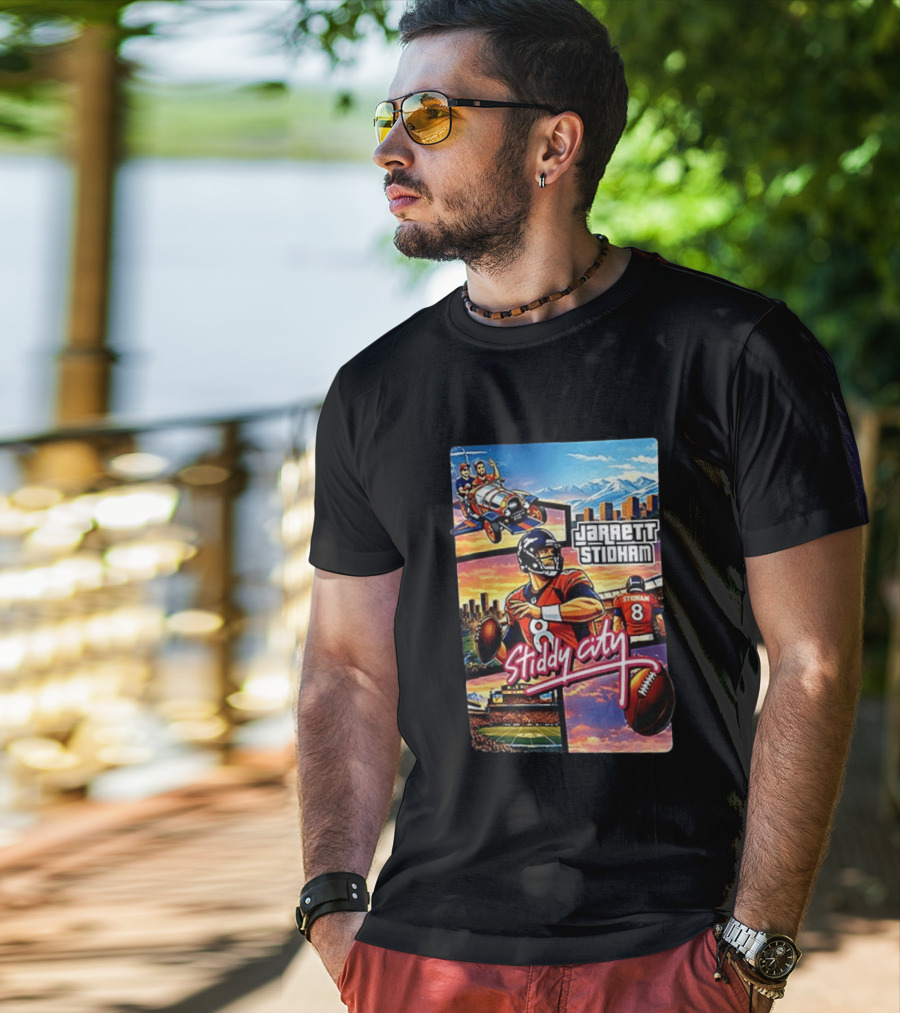 Stiddy City GTA Vice City Jarrett Stidham Football Denver Broncos T-Shirt