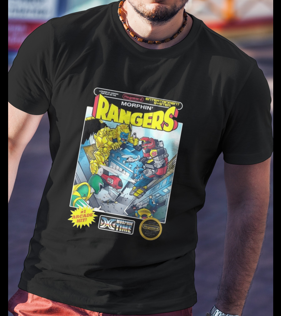 Morphin Rangers Megazord Vs Goldar Arcade Hit T-Shirt