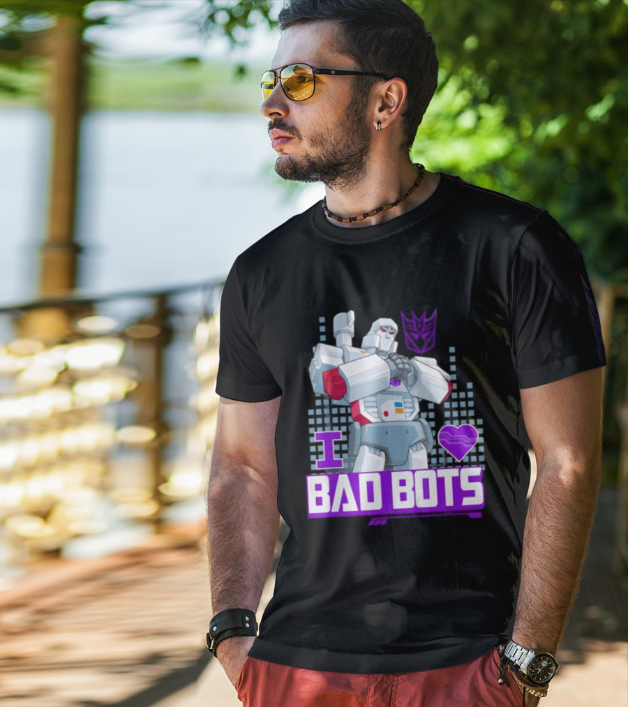 Transformers Valentine's Day Megatron I Love Bad Bots Decepticon T-Shirt