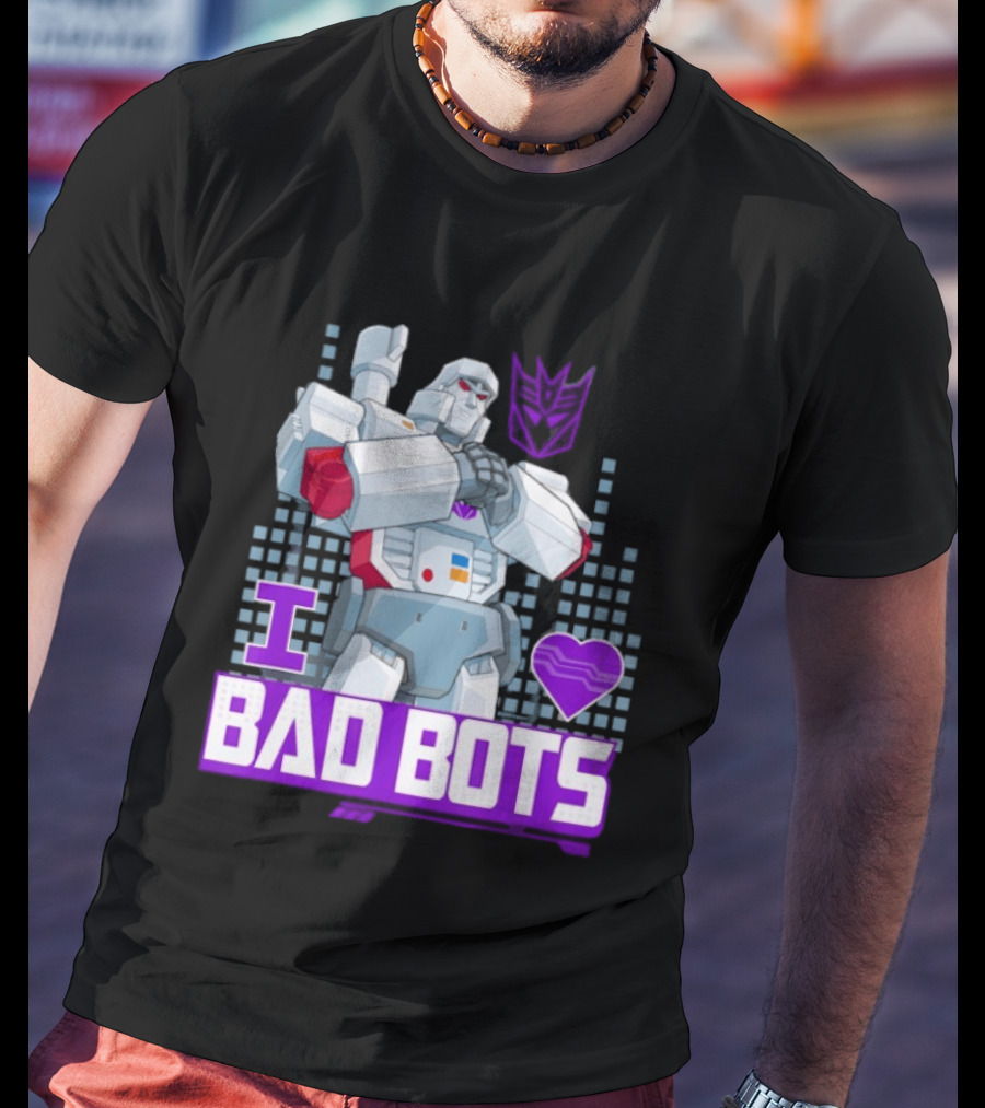 Transformers Valentine's Day Megatron I Love Bad Bots Decepticon T-Shirt