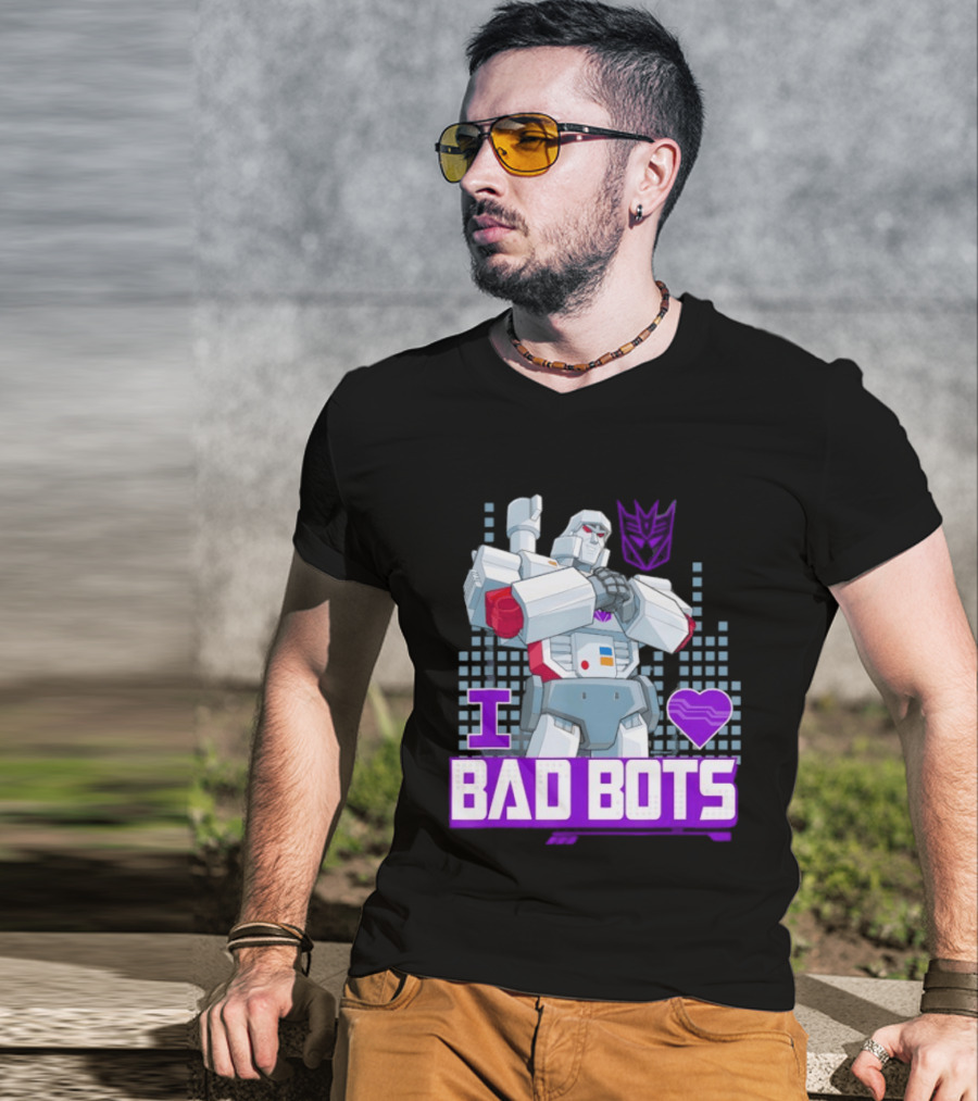Transformers Valentine's Day Megatron I Love Bad Bots Decepticon T-Shirt