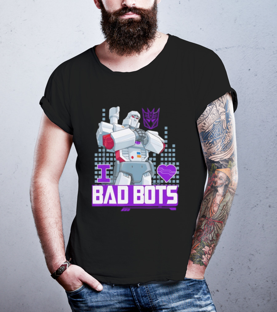Transformers Valentine's Day Megatron I Love Bad Bots Decepticon T-Shirt