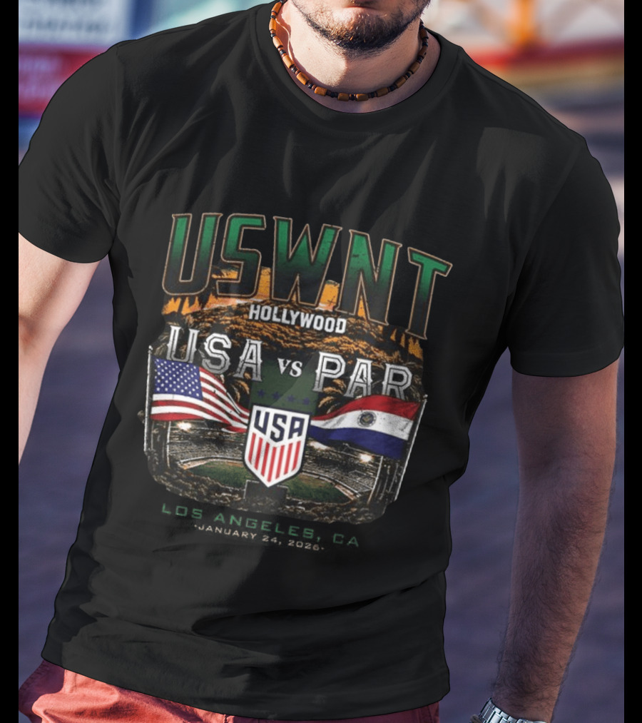USWNT Hollywood USA Vs PAR International Friendly 2026 T-Shirt