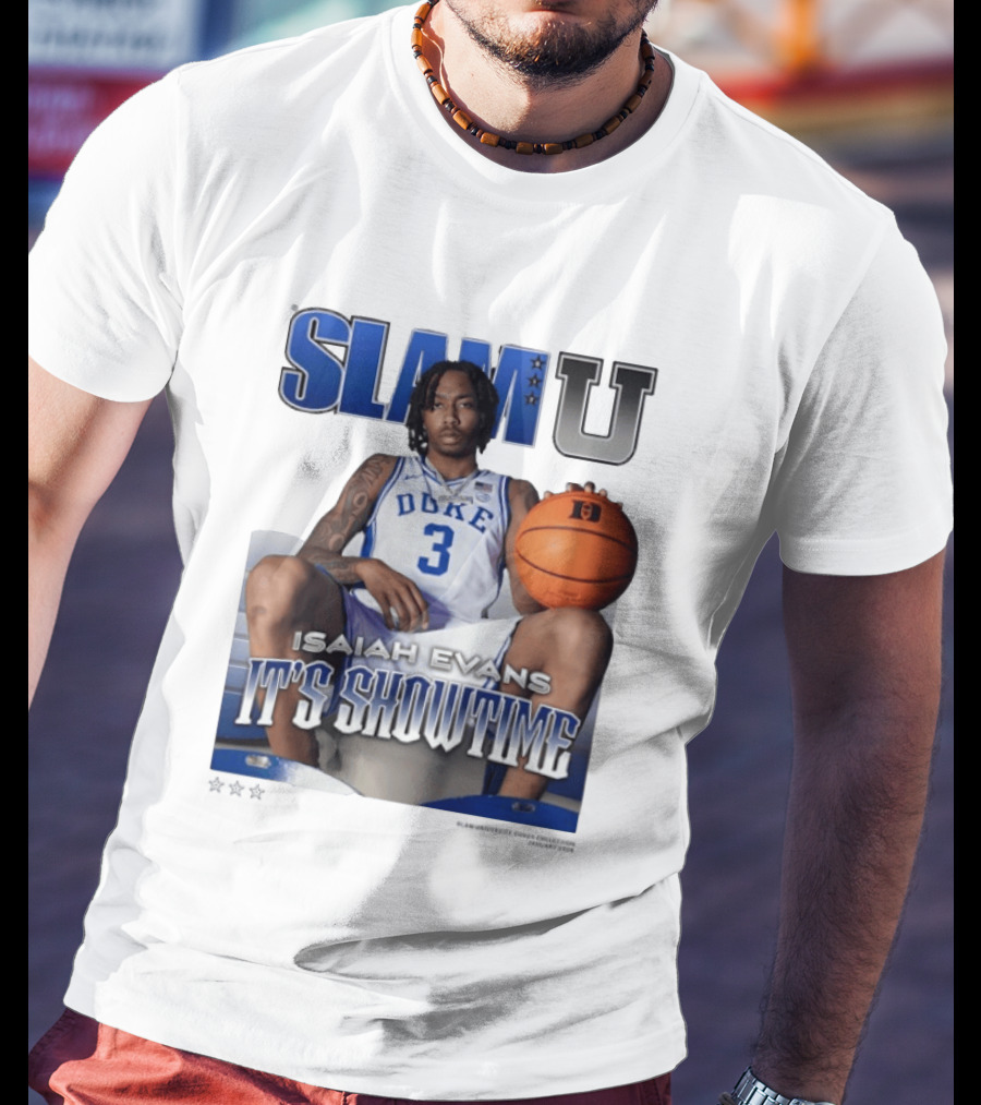 Slam U Isaiah Evans Duke Basketball It's Showtime T-Shirt