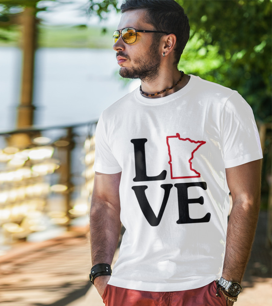 Love Minnesota State Map T-Shirt