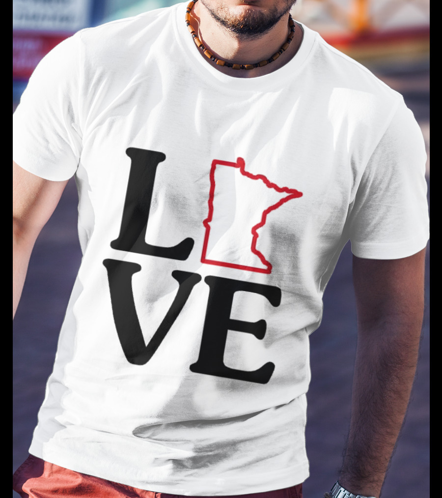 Love Minnesota State Map T-Shirt