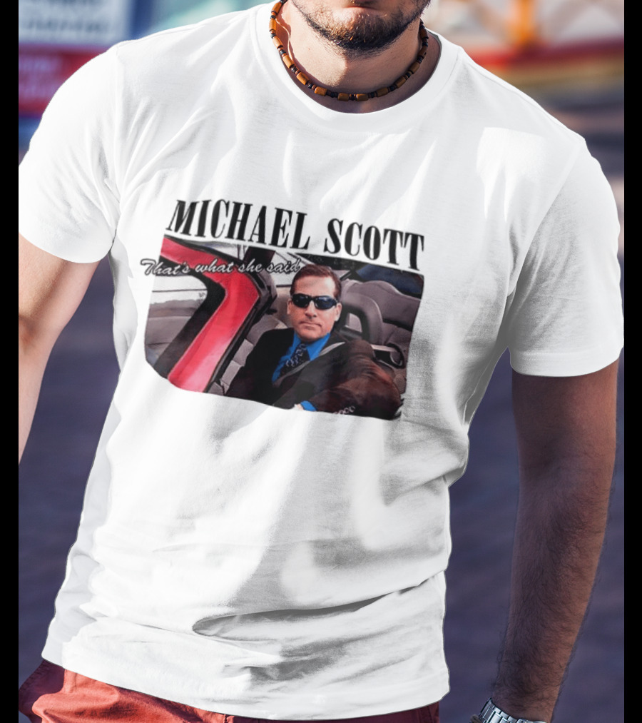 Michael Scott That's What She Said Sunglasses Car Scene T-Shirt