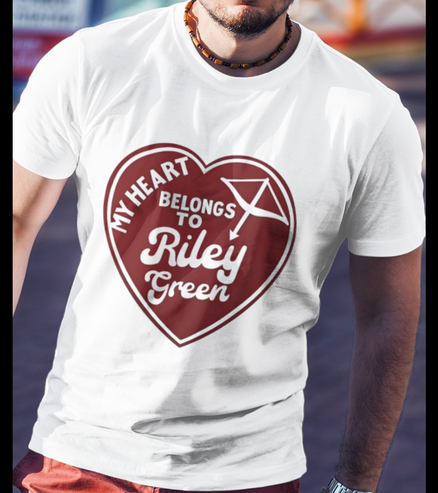 My Heart Belongs To Riley Green Kite Heart T-Shirt