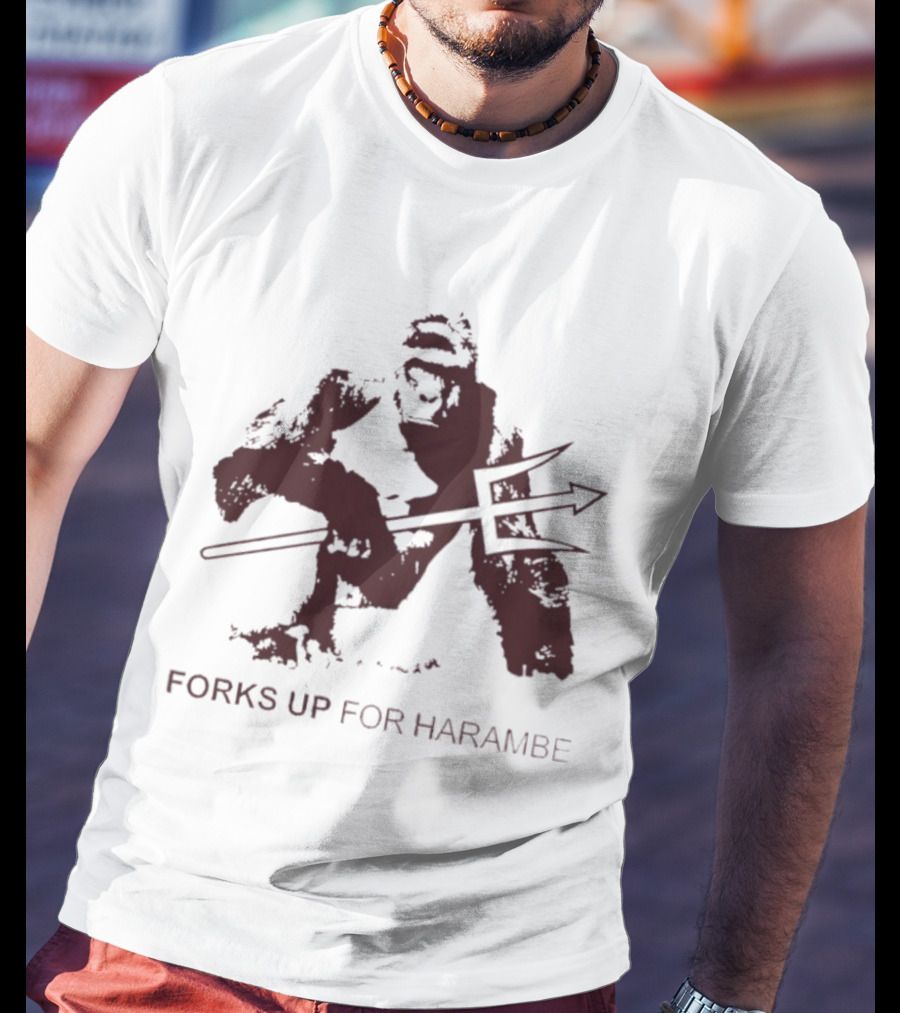 Forks Up For Harambe Arizona State Sun Devils Trident T-Shirt
