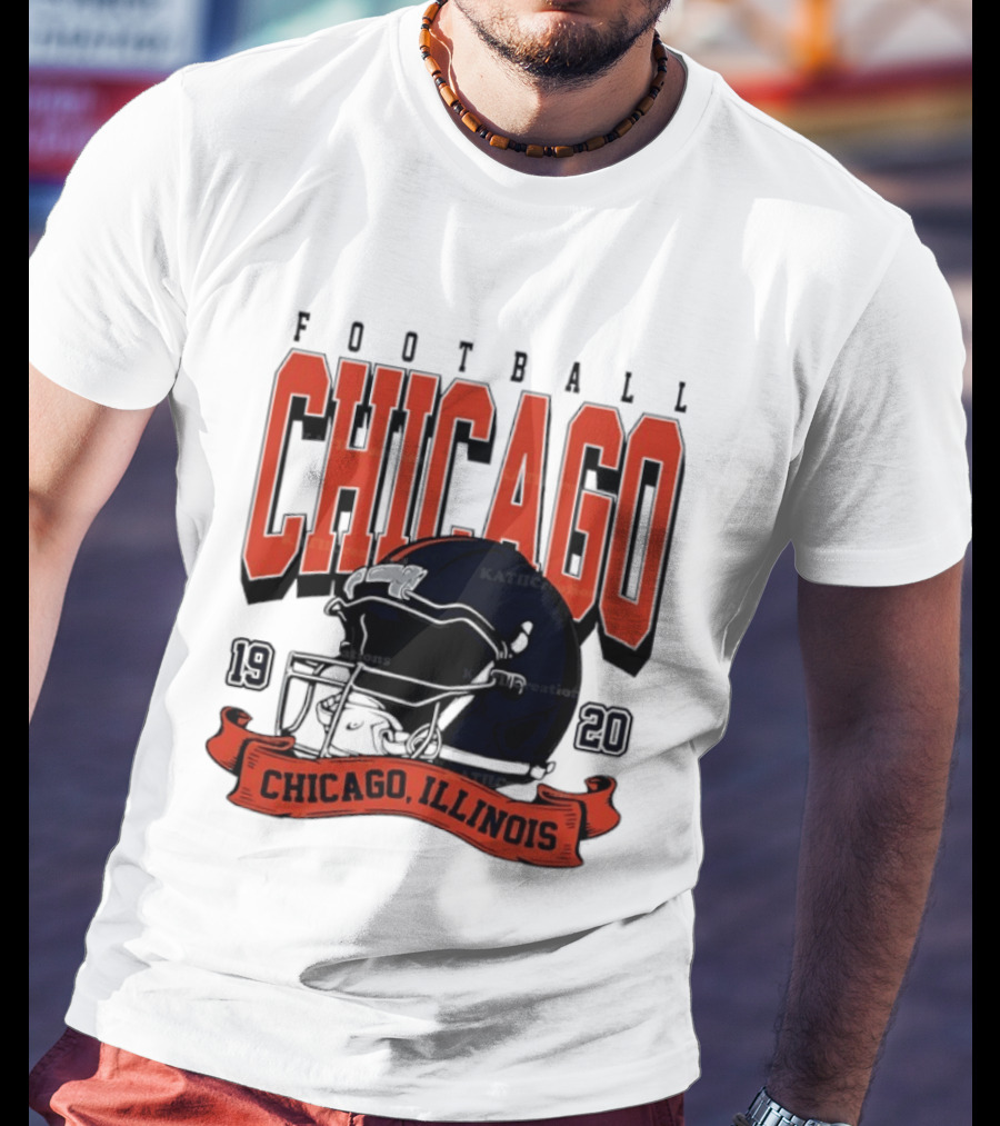 Chicago Football Helmet 1920 Illinois Sports Team T-Shirt