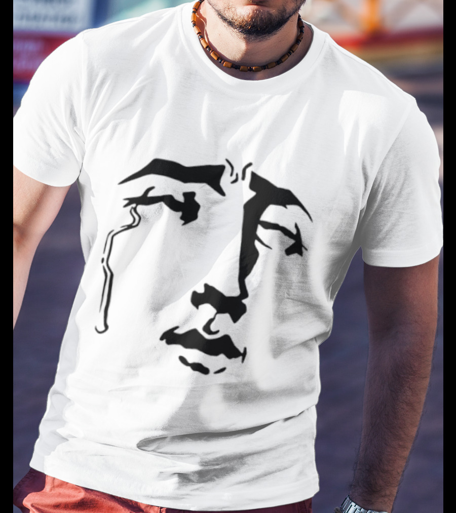Crying Anime Meme Face Expression Black Line T-Shirt