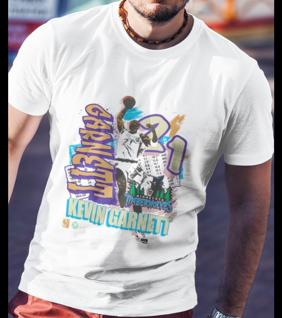 Kevin Garnett Timberwolves Basketball 21 T-Shirt