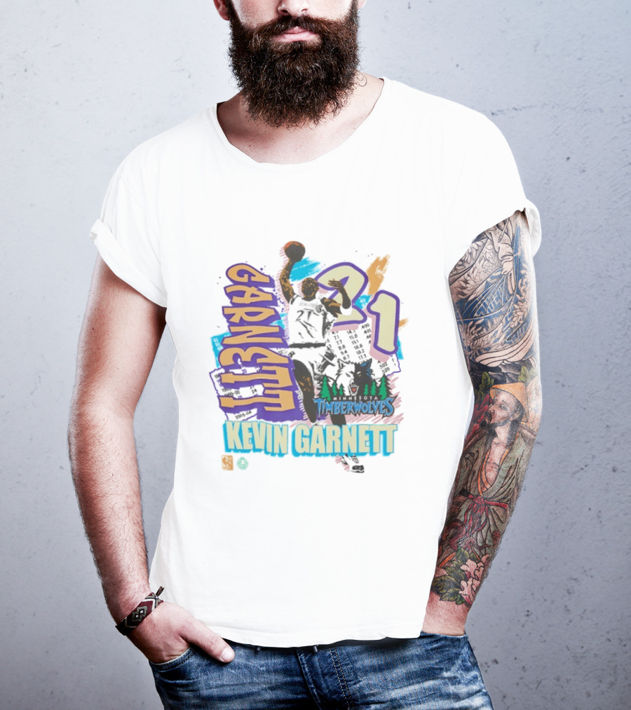 Kevin Garnett Timberwolves Basketball 21 T-Shirt