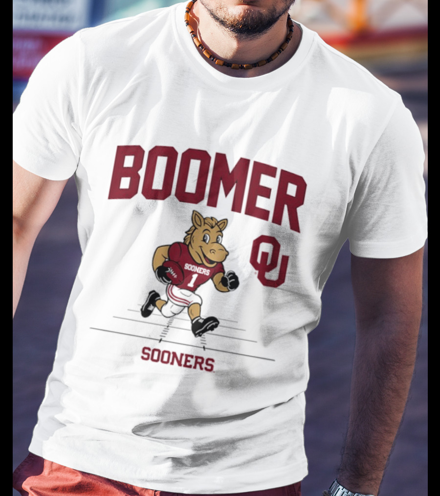 Boomer Oklahoma Sooners Football OU Gridiron T-Shirt