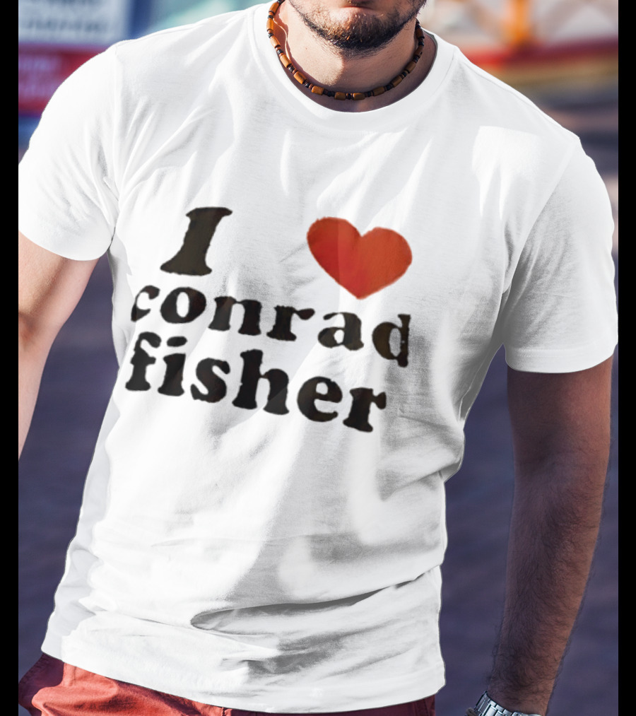 I Love Conrad Fisher Red Heart Trending Search T-Shirt