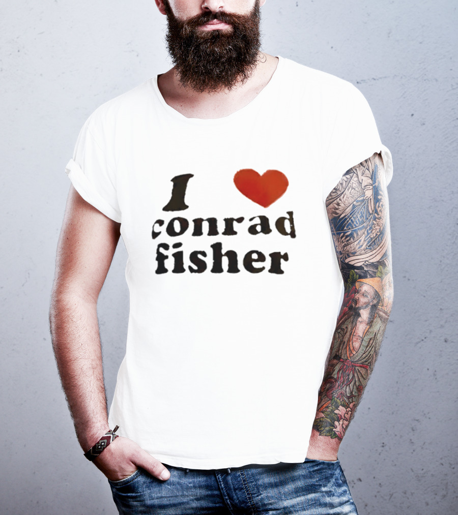I Love Conrad Fisher Red Heart Trending Search T-Shirt