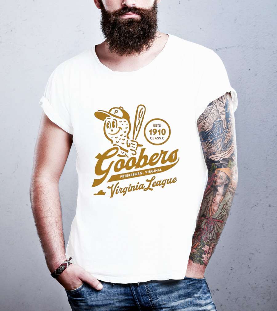 Petersburg Goobers Virginia League Estd 1910 Class C Baseball Team T-Shirt