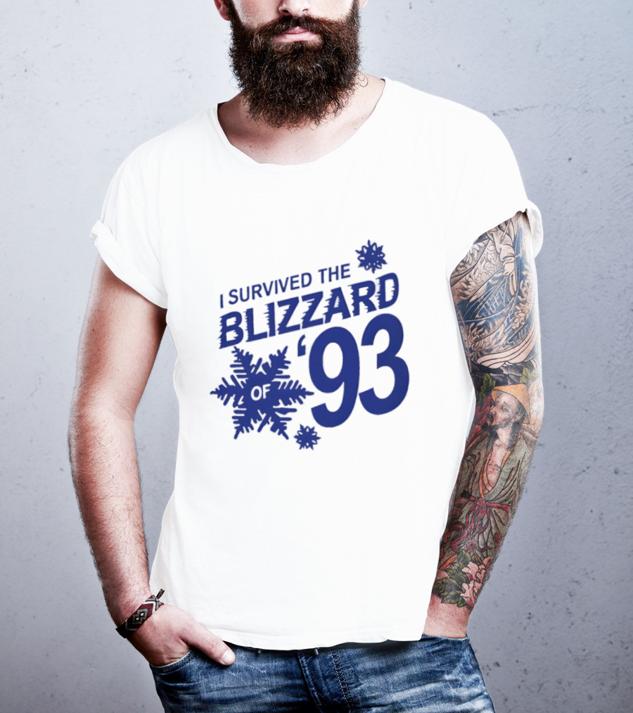 I Survived The Blizzard '93 Snowflake T-Shirt