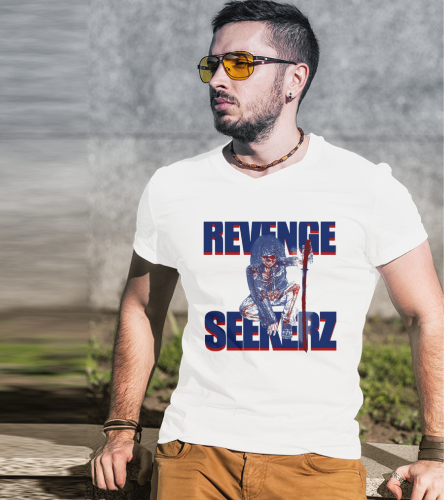 Revenge Seekerz Skeleton Horror Creepy Skeleton Warrior T-Shirt
