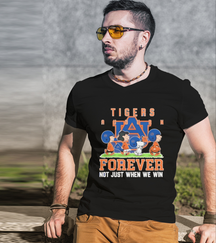 Auburn Tigers Peanuts Characters Forever Not Just When We Win T-Shirt
