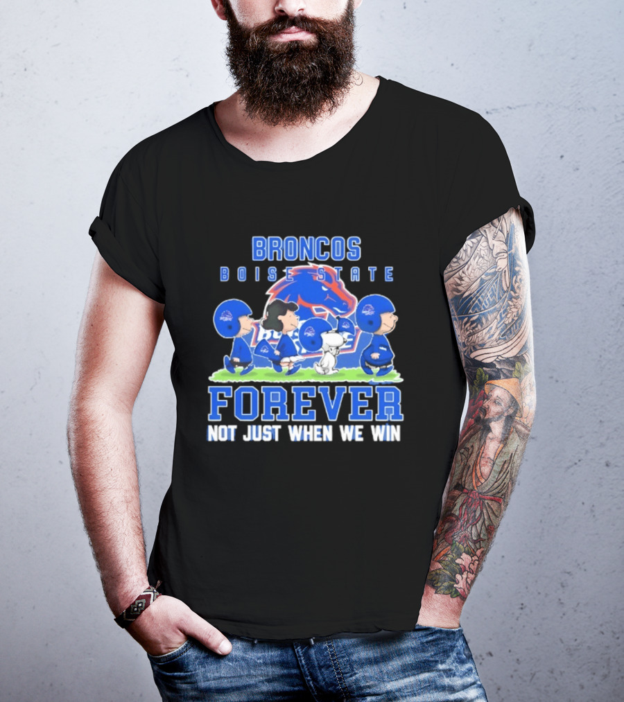 Boise State Broncos Peanuts Characters Loyalty Forever Winning T-Shirt