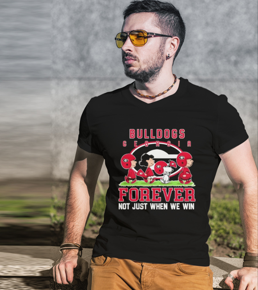 Georgia Bulldogs Peanuts Bulldogs Forever Not Just When We Win T-Shirt