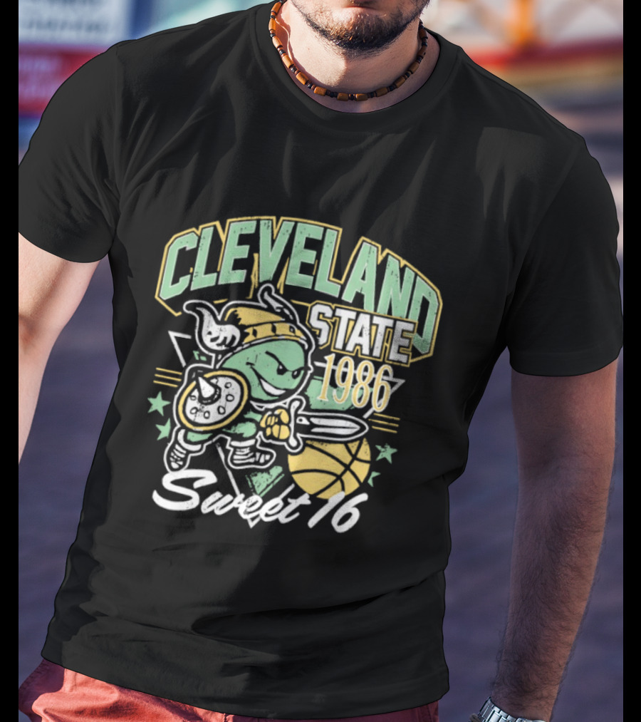 Cleveland State 1986 Sweet 16 Vikings Basketball T-Shirt