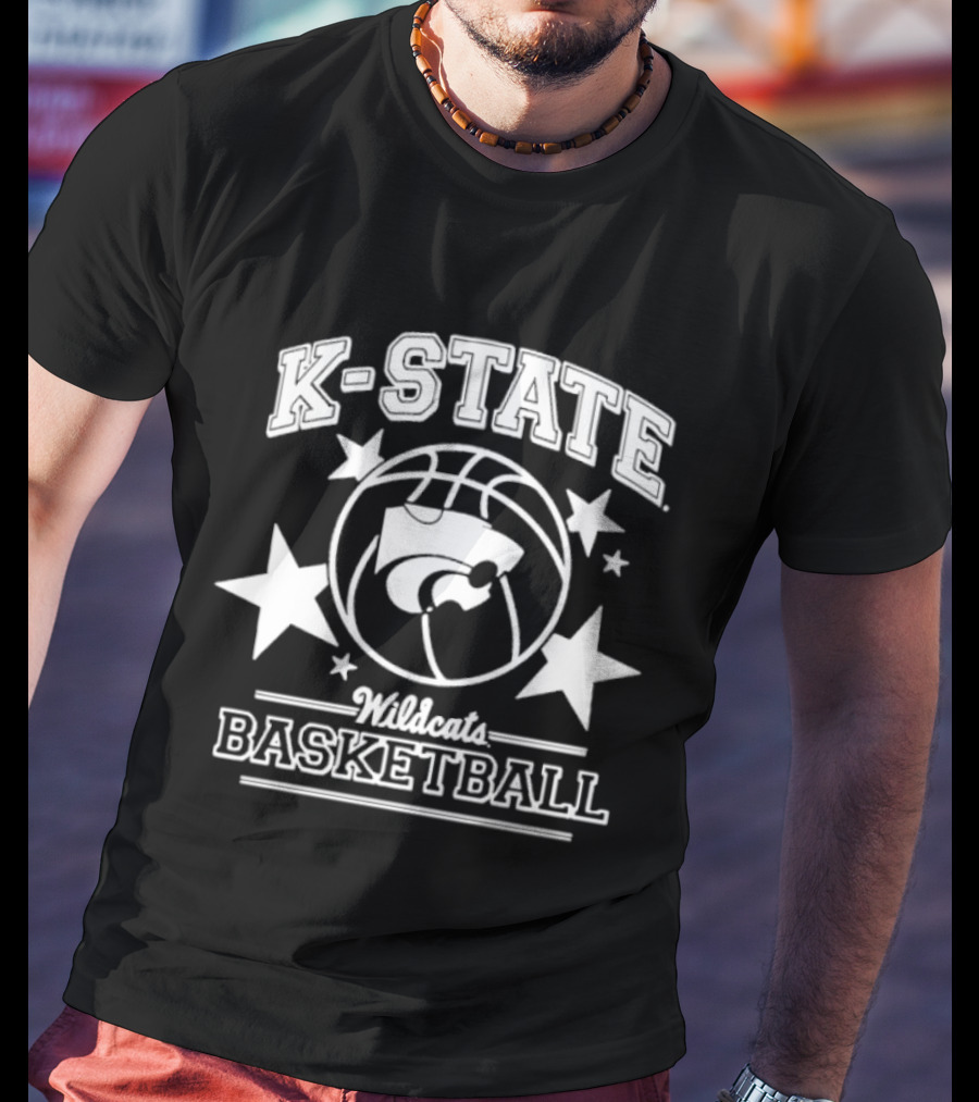 K State Wildcats Basketball Awareness Stars Basketball T-Shirt