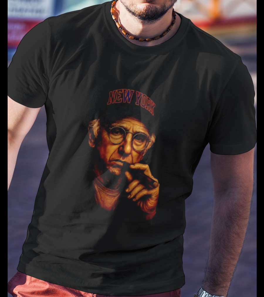 New York Hat Wearing Figure With Cigar Mood T-Shirt