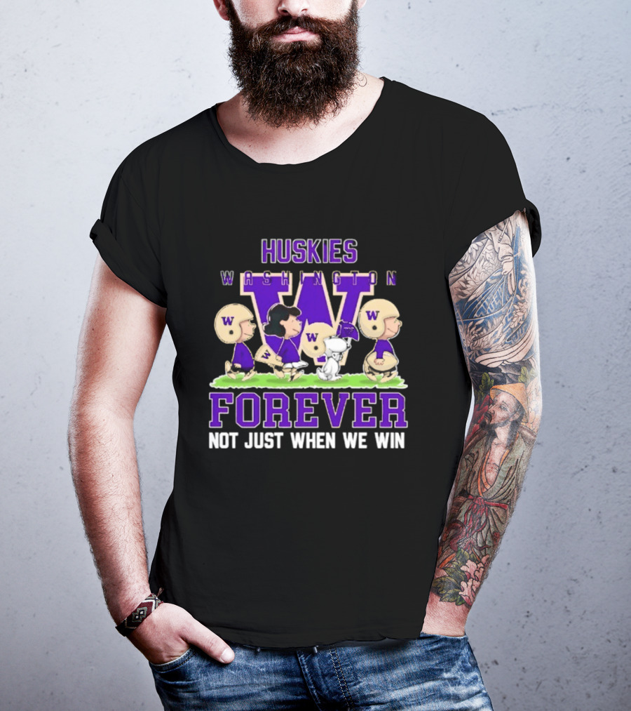 Washington Huskies Peanuts Forever Not Just When We Win T-Shirt