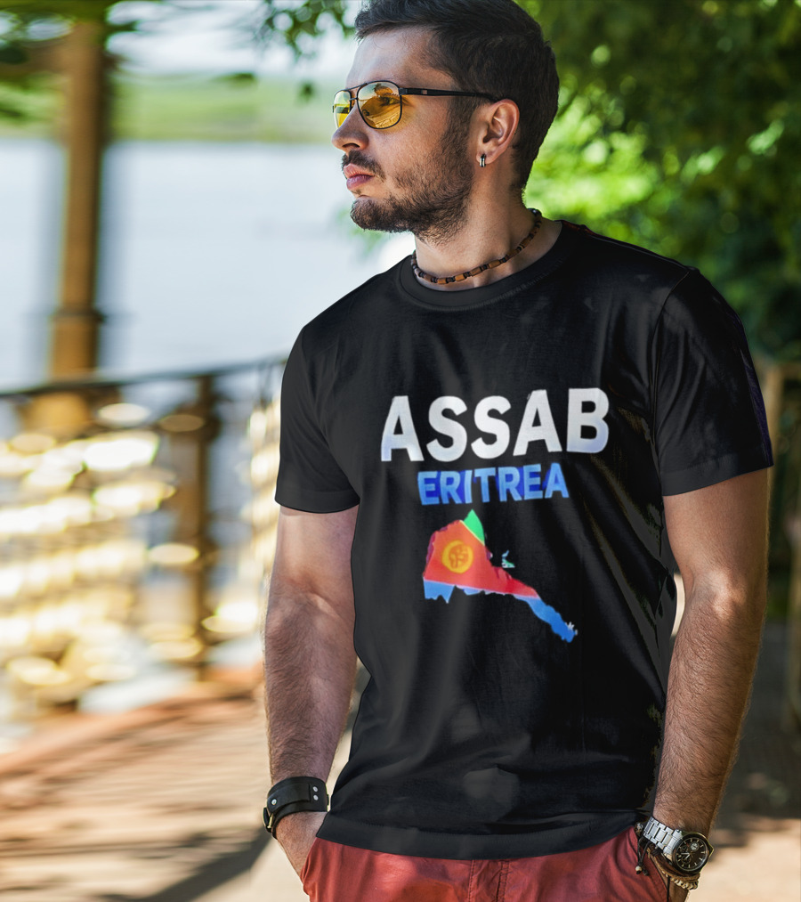 ASSAB Eritrea Map With Flag T-Shirt