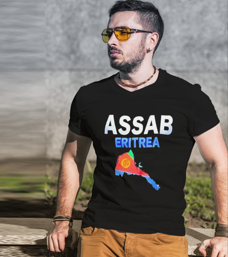 ASSAB Eritrea Map With Flag T-Shirt