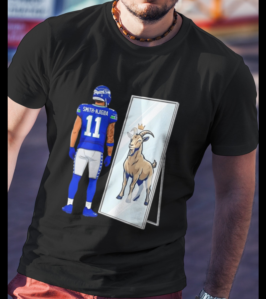 Jaxon Smith Njigba Seattle Seahawks Mirror Goat Football T-Shirt