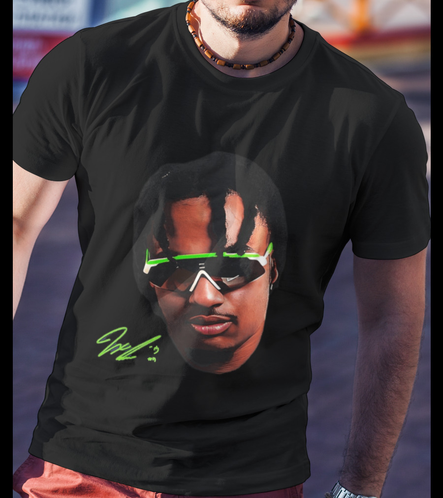 JSN Jaxon Smith Njigba Big Face Seattle Seahawks Football Sunglasses T-Shirt