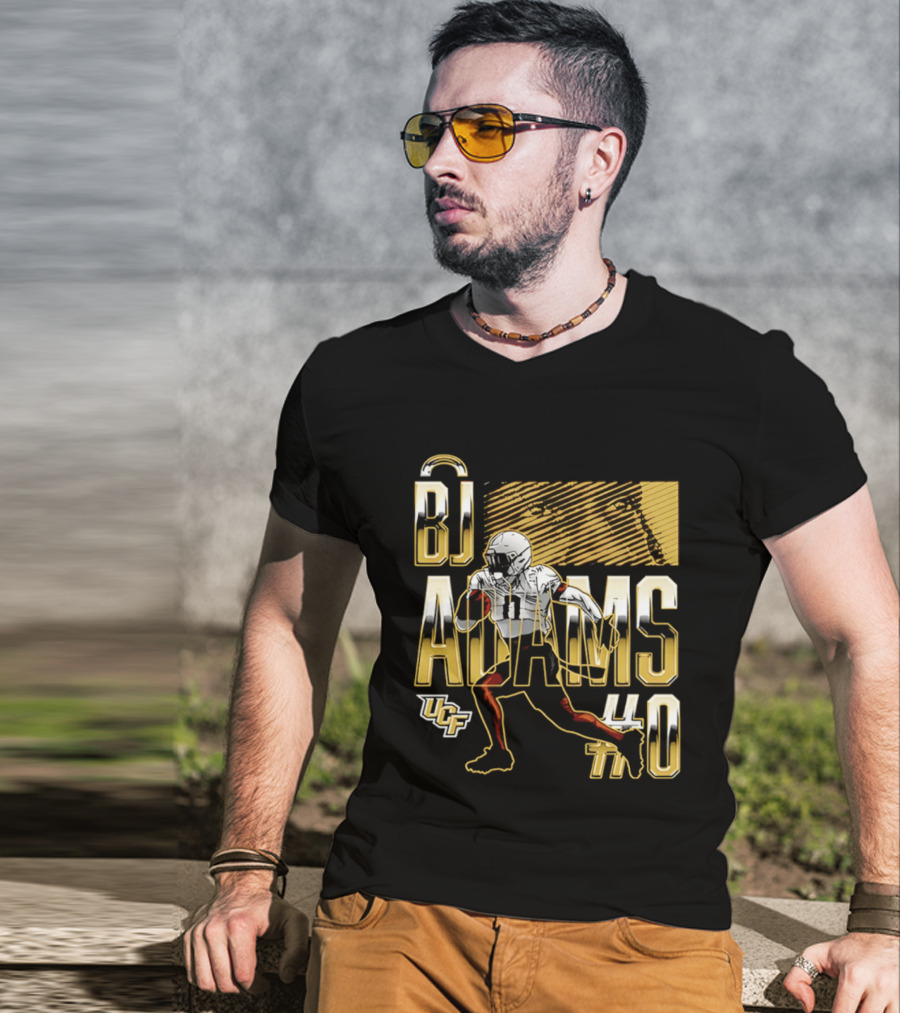 BJ Adams UCF Football NCAA Caricature Player 40 T-Shirt