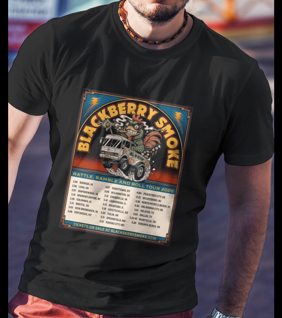 Blackberry Smoke Rattle Ramble And Roll Tour 2026 All Or Nothin Truck Dates T-Shirt
