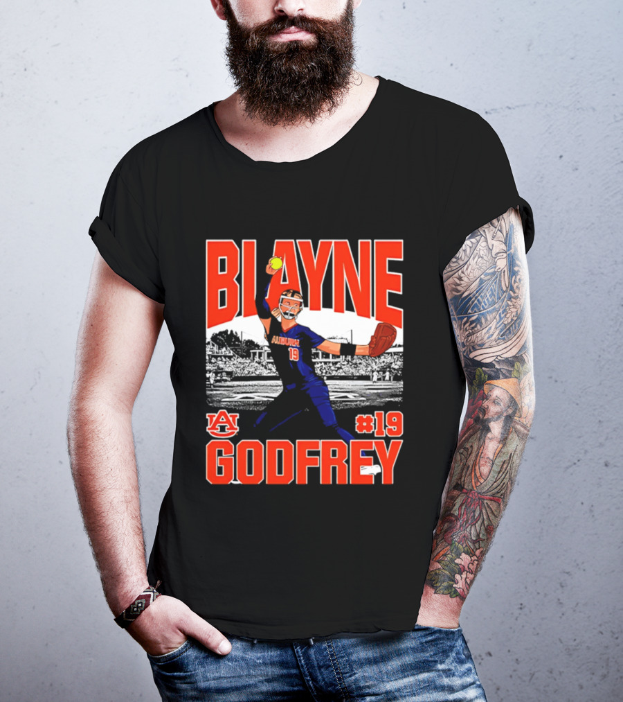 Auburn Softball Blayne Godfrey NCAA Legends Player #19 T-Shirt