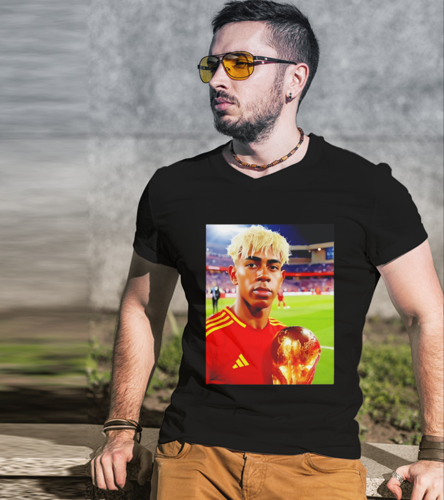 Lamine Yamal Barcelona Young Talent With Trophy T-Shirt