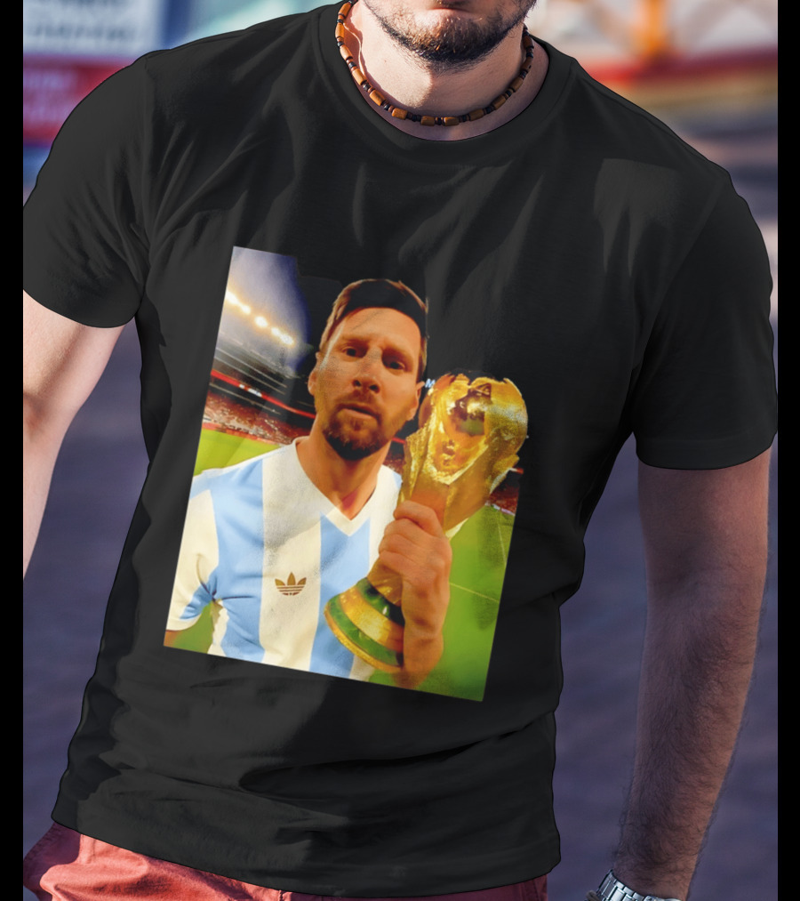 Argentina World Cup Messi Trophy Victory T-Shirt
