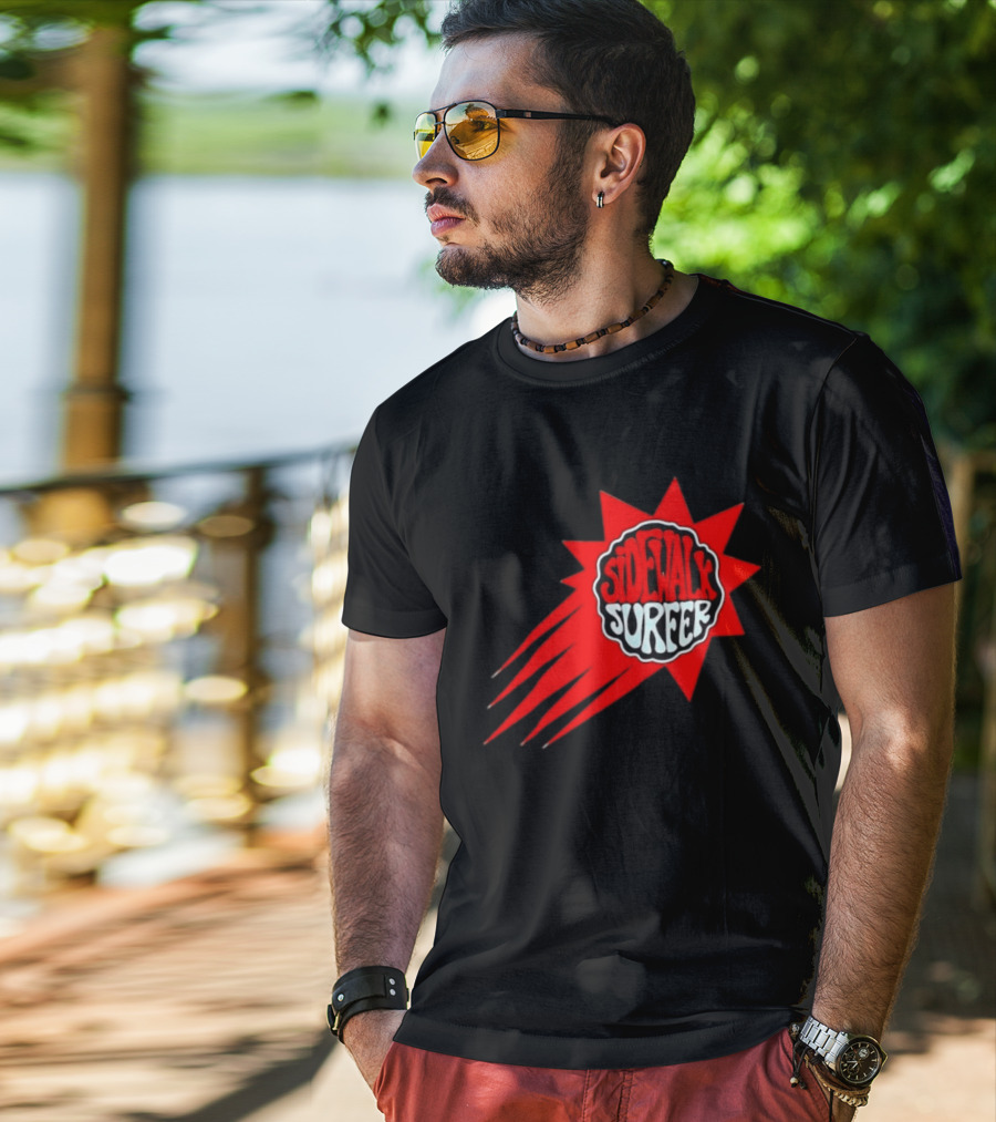 Sidewalk Surfer Retro Red Burst T-Shirt